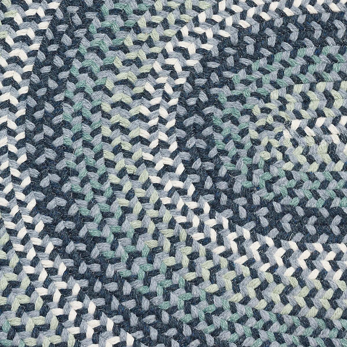 Cottage Braided Wool Rug - Blue/Gray