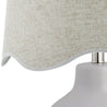 Maine Cottage Droplet Round White Ceramic Table Lamp with Scallop Shade | Maine Cottage® 