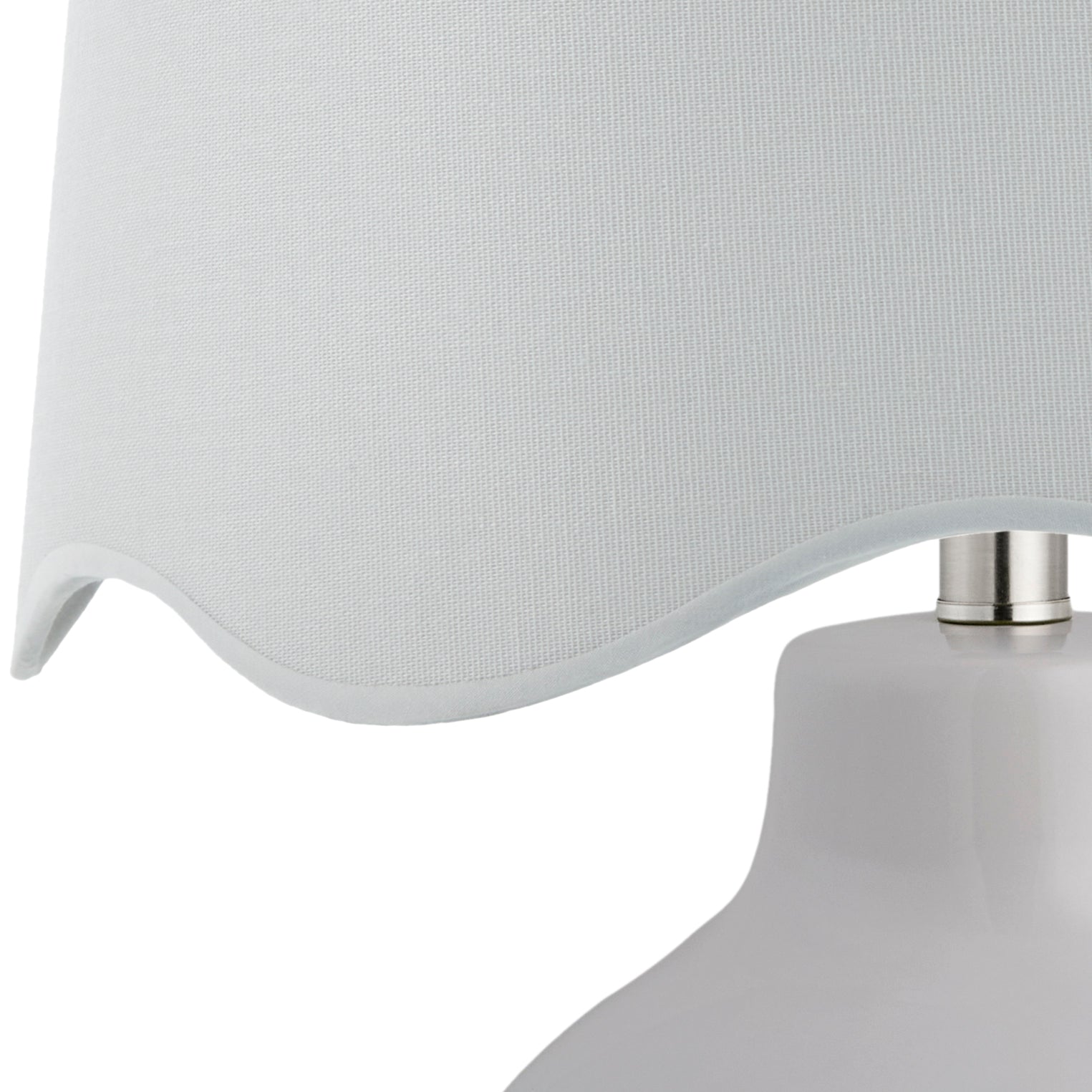 Maine Cottage Droplet Round White Ceramic Table Lamp with Scallop Shade | Maine Cottage® 