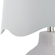Maine Cottage Droplet Round White Ceramic Table Lamp with Scallop Shade | Maine Cottage® 