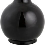 Maine Cottage Droplet Round Black Ceramic Table Lamp with Scallop Shade | Maine Cottage® 