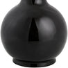 Maine Cottage Droplet Round Black Ceramic Table Lamp with Scallop Shade | Maine Cottage® 