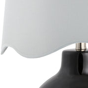 Maine Cottage Droplet Round Black Ceramic Table Lamp with Scallop Shade | Maine Cottage® 