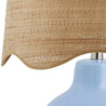 Maine Cottage Droplet Round Light Blue Ceramic Table Lamp with Scallop Shade | Maine Cottage® 