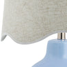 Maine Cottage Droplet Round Light Blue Ceramic Table Lamp with Scallop Shade | Maine Cottage® 