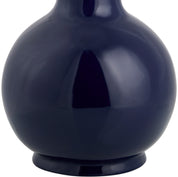 Maine Cottage Droplet Round Navy Ceramic Table Lamp with Scallop Shade | Maine Cottage® 