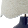 Maine Cottage Droplet Round Navy Ceramic Table Lamp with Scallop Shade | Maine Cottage® 