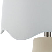 Maine Cottage Droplet Round Cream Ceramic Table Lamp with Scallop Shade | Maine Cottage® 