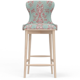 Dolly Upholstered Bar Stool - Natural Wood