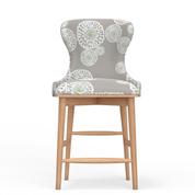 Dolly Upholstered Counter Stool - Natural Wood
