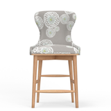 Dolly Upholstered Counter Stool - Natural Wood