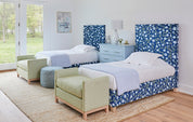 Annie Upholstered Twin Bed in Let's Grove: Marine - SAMPLE SALE
