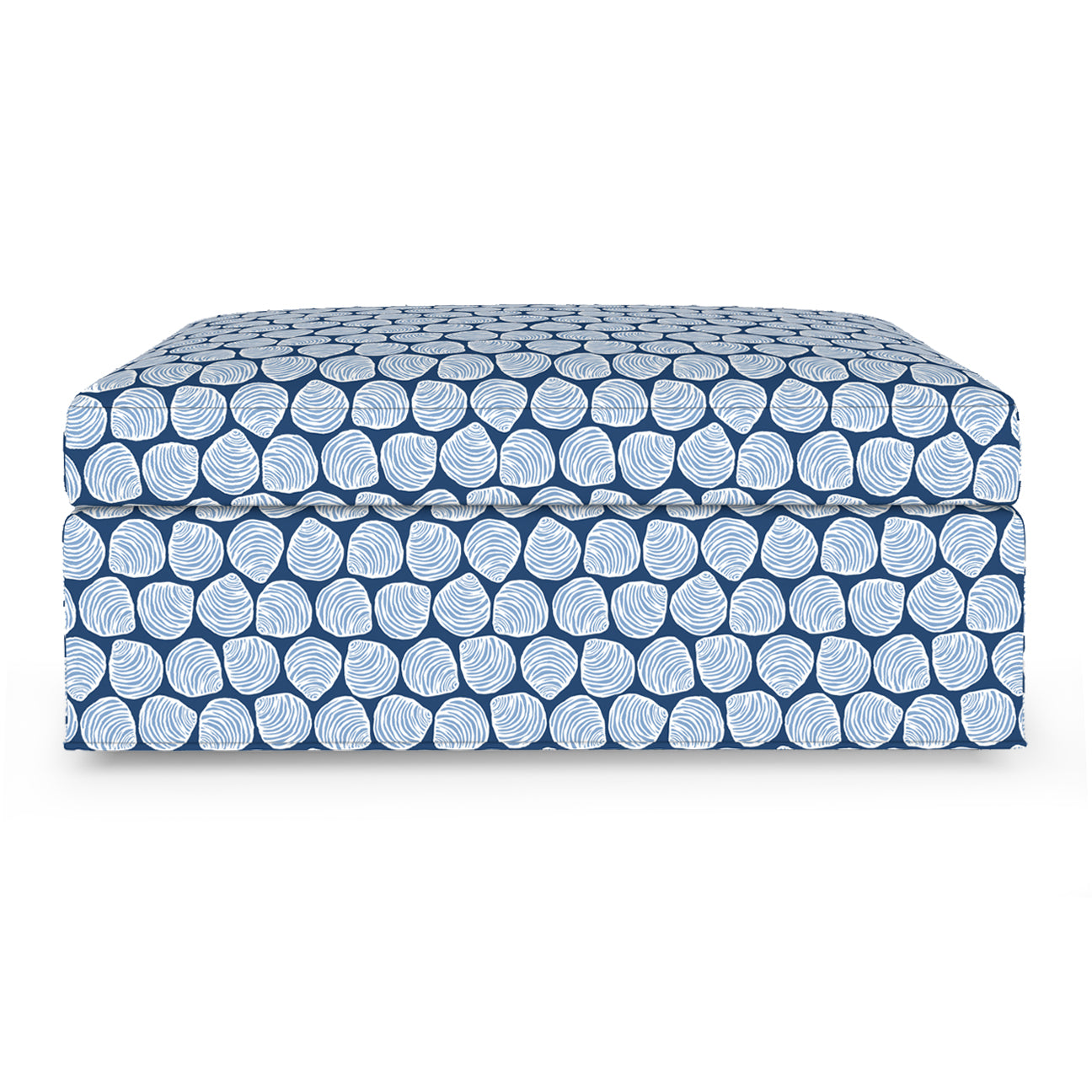 Maine Cottage Milly Storage Ottoman | Traditional Coastal Upholstered Ottoman 