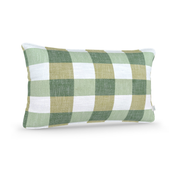 Decorative Lumbar Pillow in Checkmate: Sour Apple