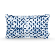 Decorative Lumbar Pillow in Lucky Leaf: Marine