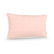 Decorative Lumbar Pillow in Oxford Stripe: Zinnia