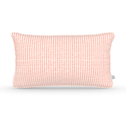 Decorative Lumbar Pillow in Oxford Stripe: Zinnia