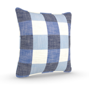 Decorative Throw Pillow in Checkmate: Denim
