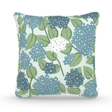 Decorative Throw Pillow in Hydrangea Holiday: Bluestone