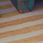 Silas Stripe Gold Hand Micro Hooked Wool Rug