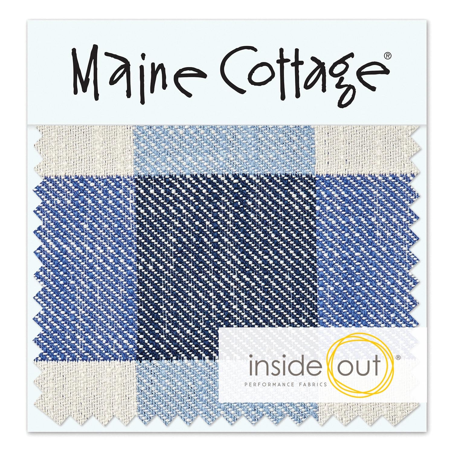 Maine Cottage Checkmate: Denim Fabric Sample | Maine Cottage® 