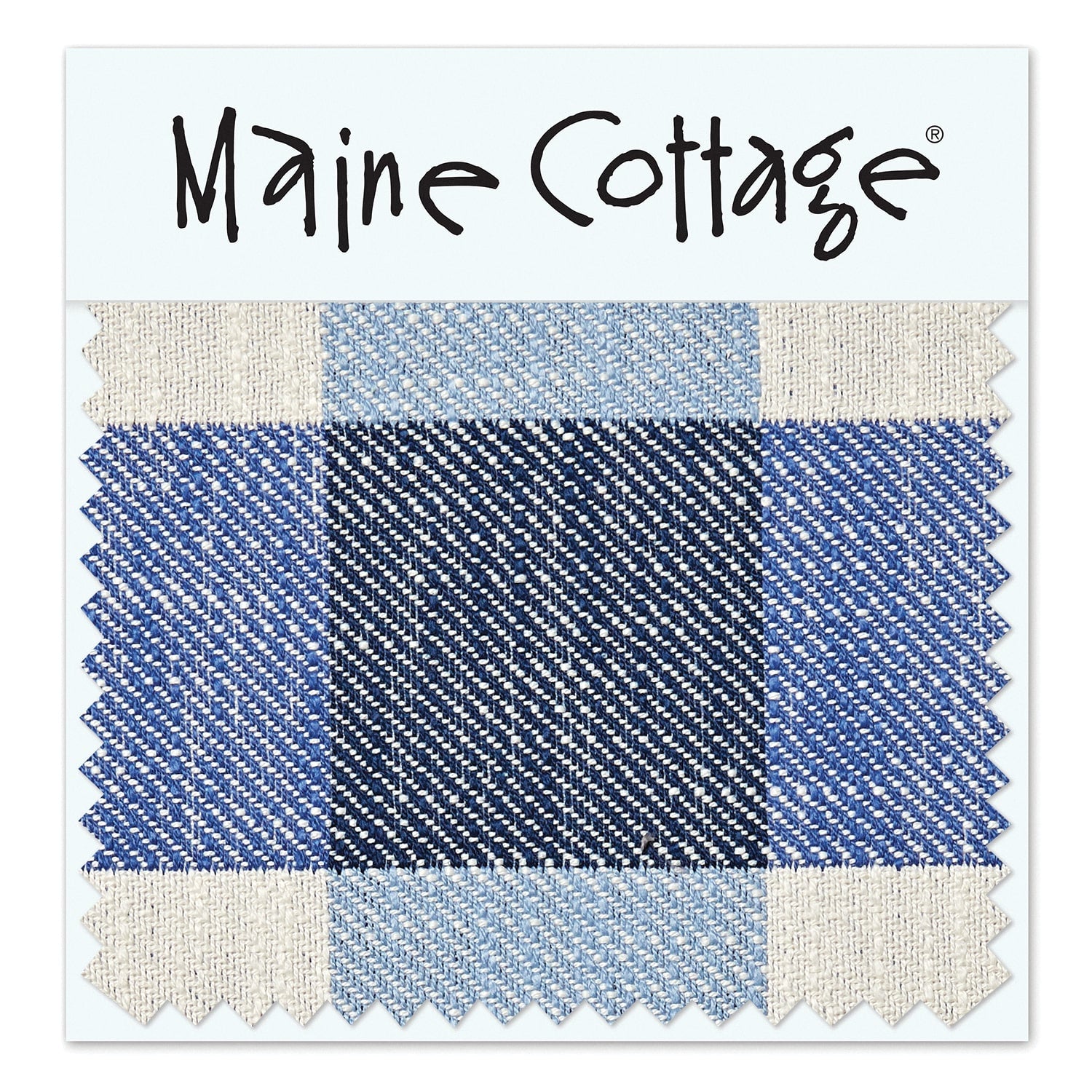 Maine Cottage Checkmate: Denim Fabric Sample | Maine Cottage® 
