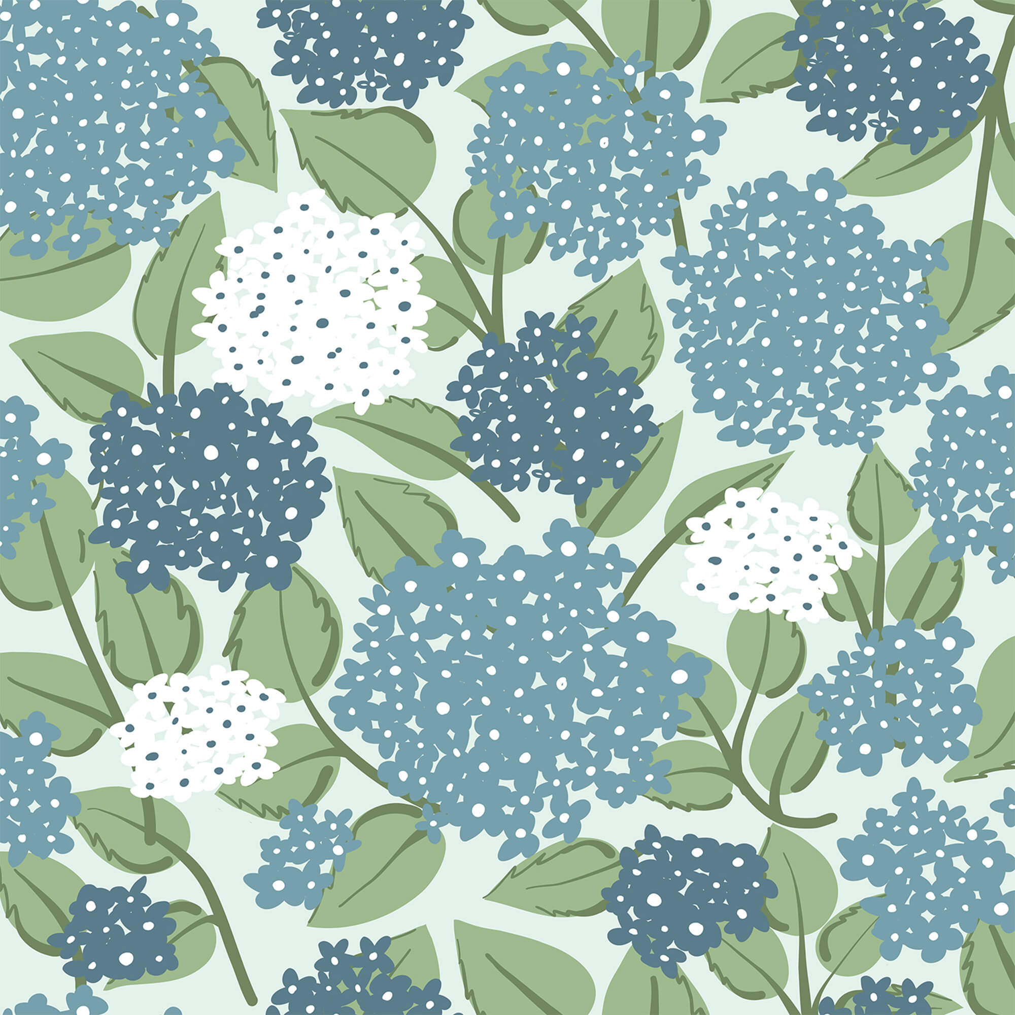 Maine Cottage Hydrangea Holiday: Bluestone Fabric By The Yard | Maine Cottage® 