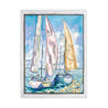 Maine Cottage Fireflies at Sea Two by Jordan Connelly | Sailboat Painting 