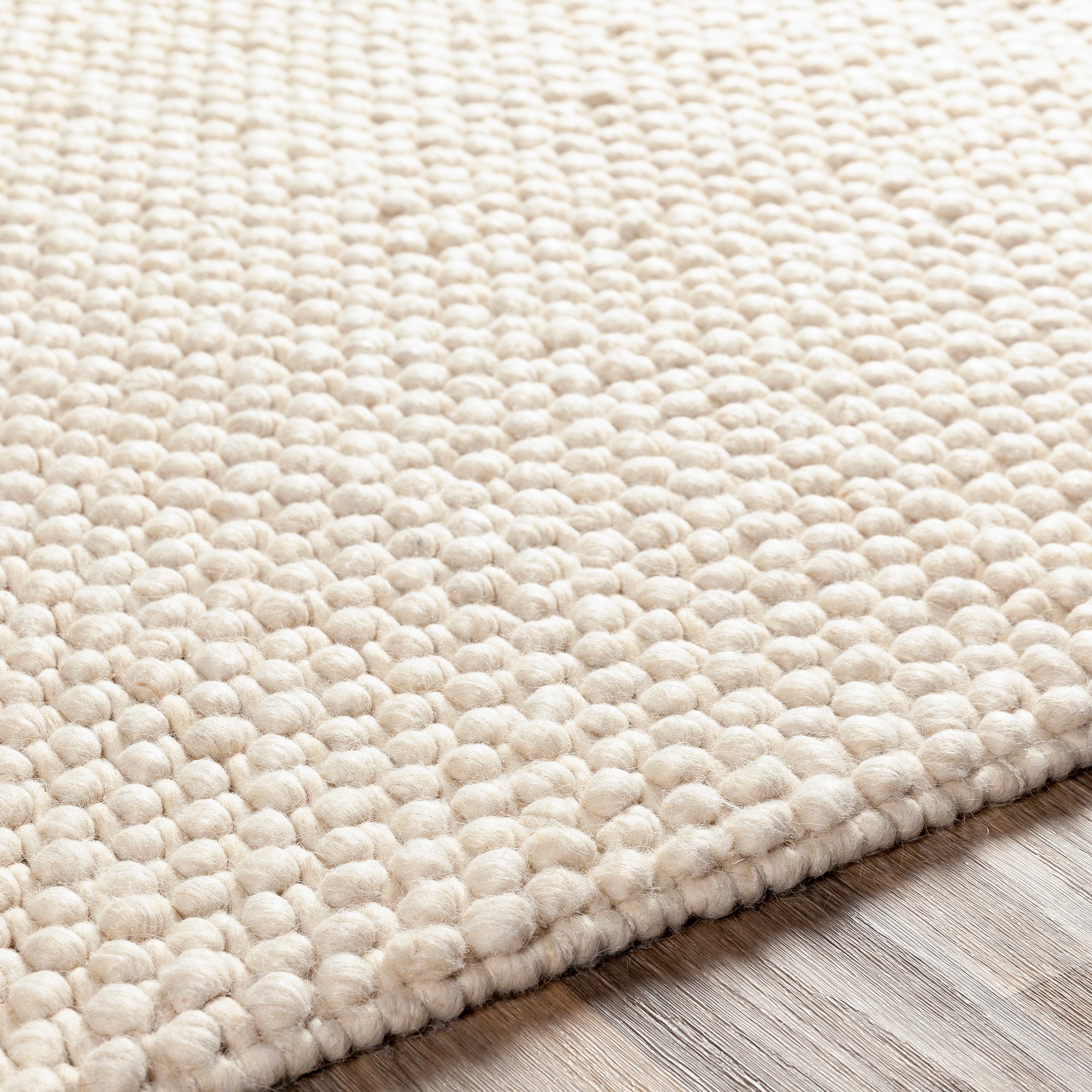 Knobby Rug: Cream – Maine Cottage