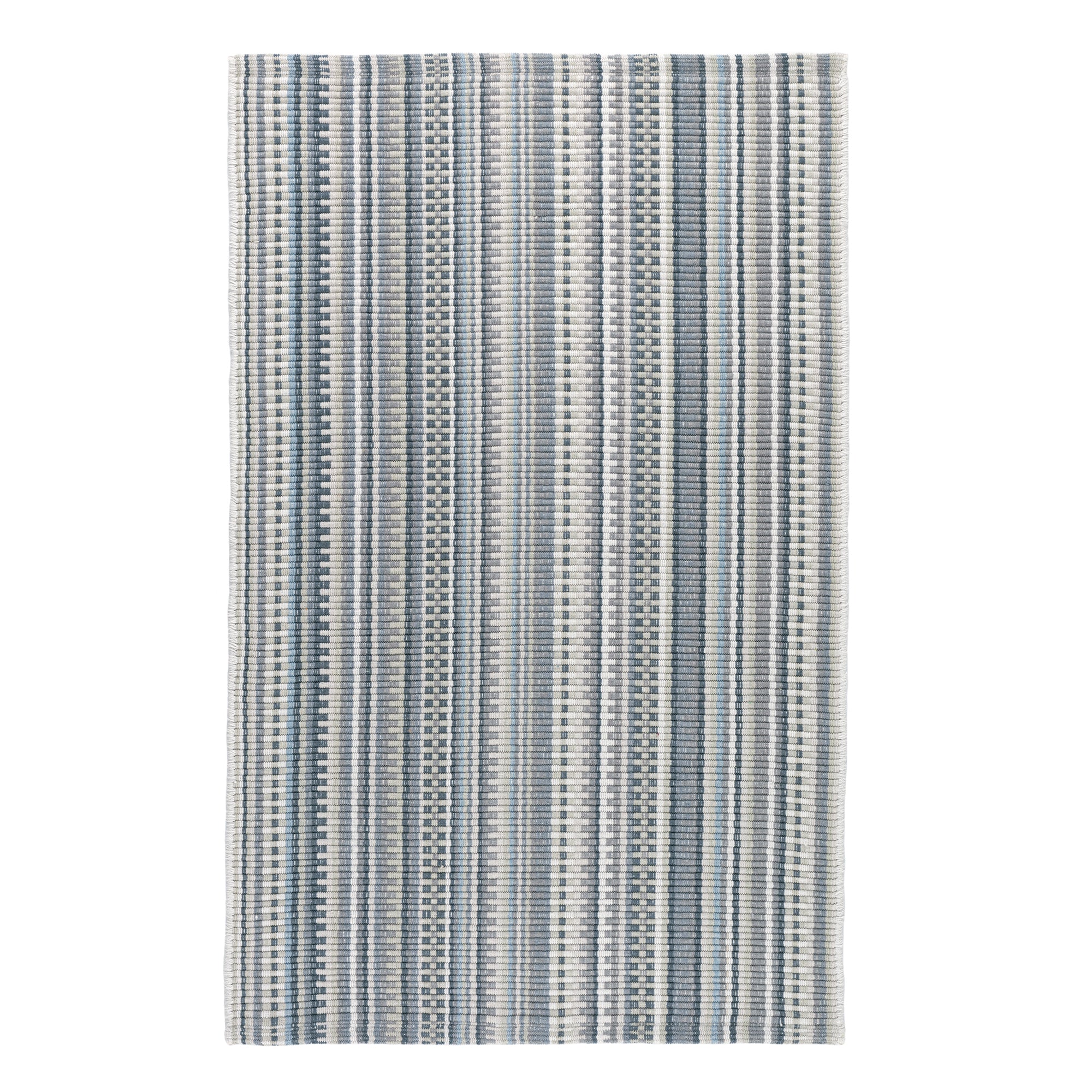 Maine Cottage Lucky Stripe Grey Woven Cotton Rug | Rugs | Maine Cottage 