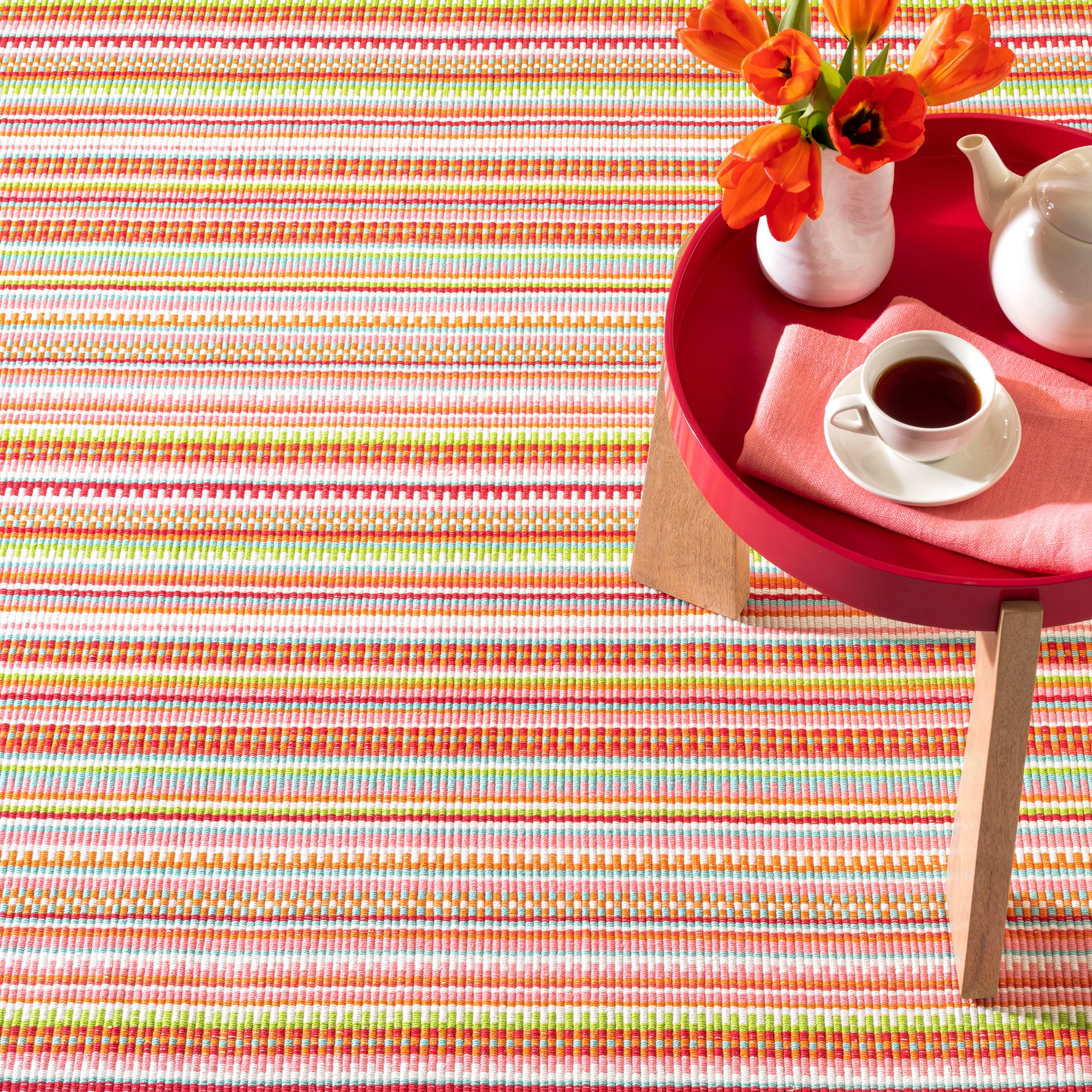 Maine Cottage Lucky Stripe Spring Woven Cotton Rug | Rugs | Maine Cottage 