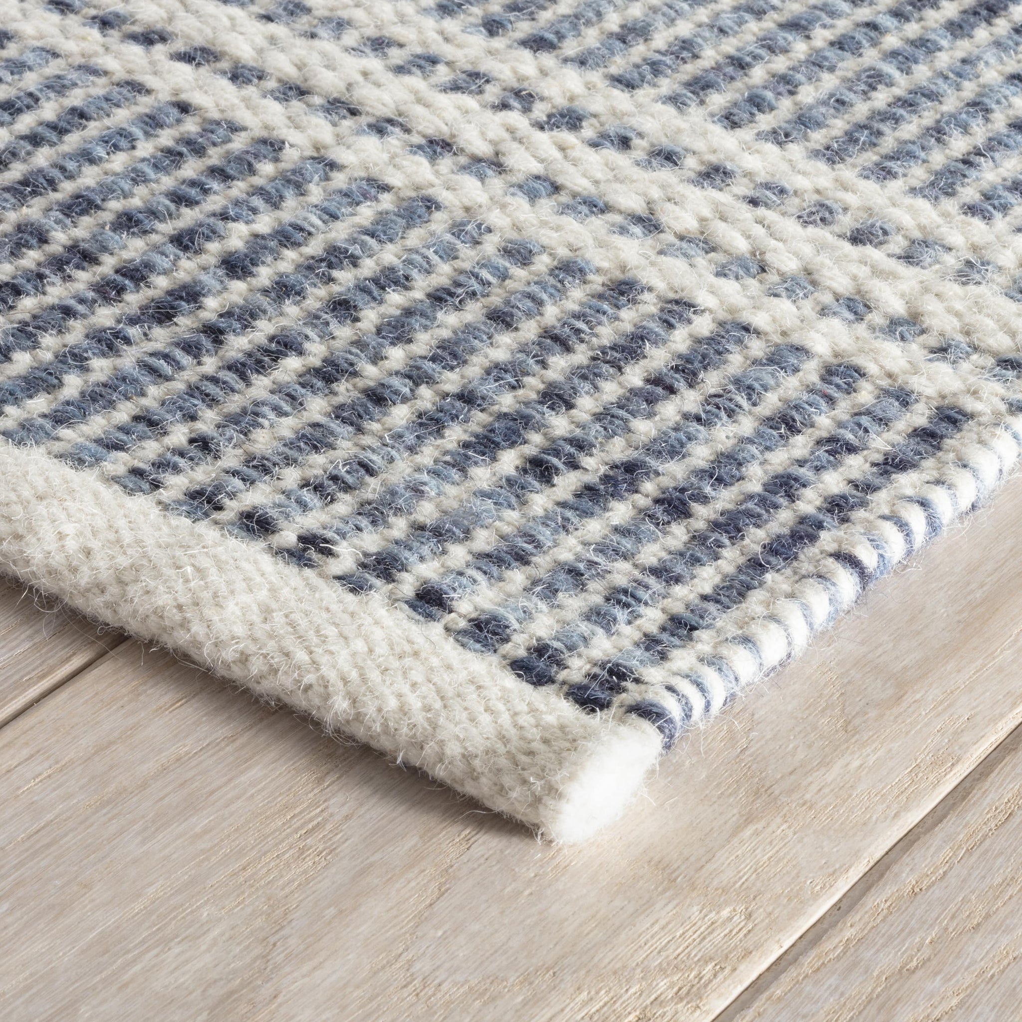 Mud Room Rug - Sunbrella Blue Stripe – Maine Cottage