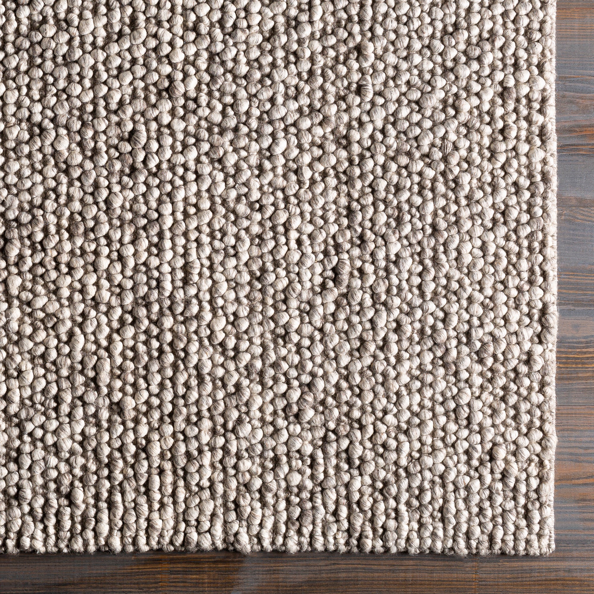 Popcorn Berber Rug Charcoal and Ivory Maine Cottage