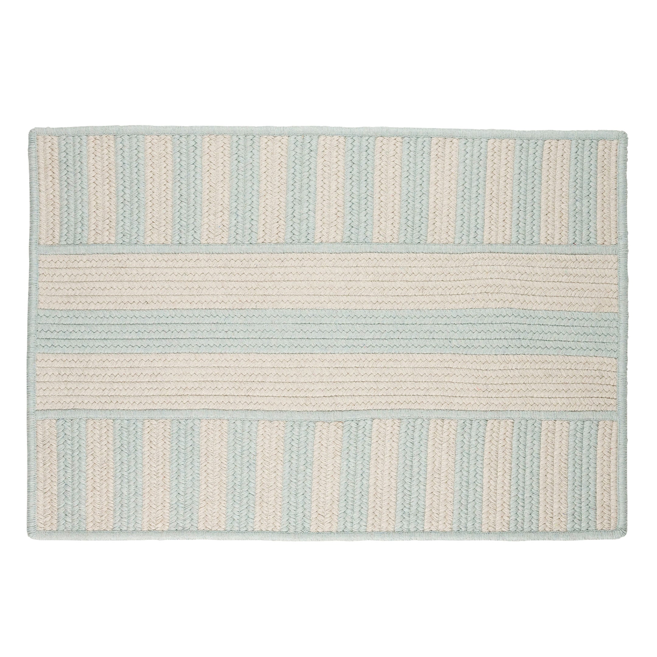 Maine Cottage Mud Room Rug - Sunbrella Blue Stripe 