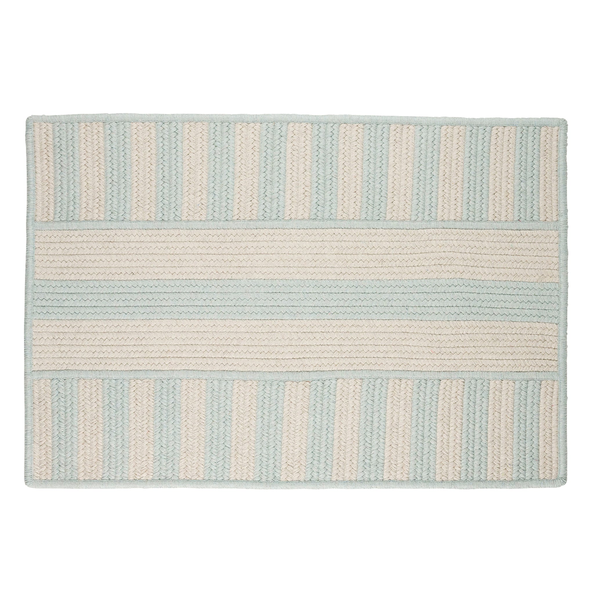 Sunbrella Stripe Rug - Bluebell