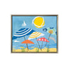 Maine Cottage Sunny Beach Umbrellas by Liz Lind | Summer Beach Home Wall Art 