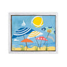 Maine Cottage Sunny Beach Umbrellas by Liz Lind | Summer Beach Home Wall Art 