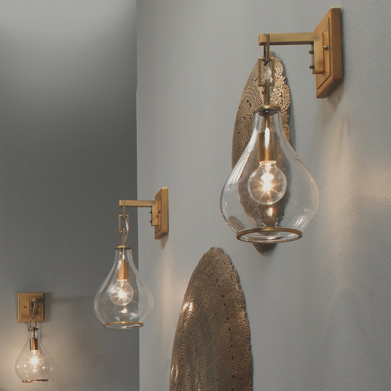 Tear Drop Hanging Wall Sconce Maine Cottage