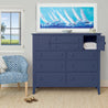 Maine Cottage Addy Hideaway Dresser | Handcrafted 8 Drawer Dresser & Hideaway 