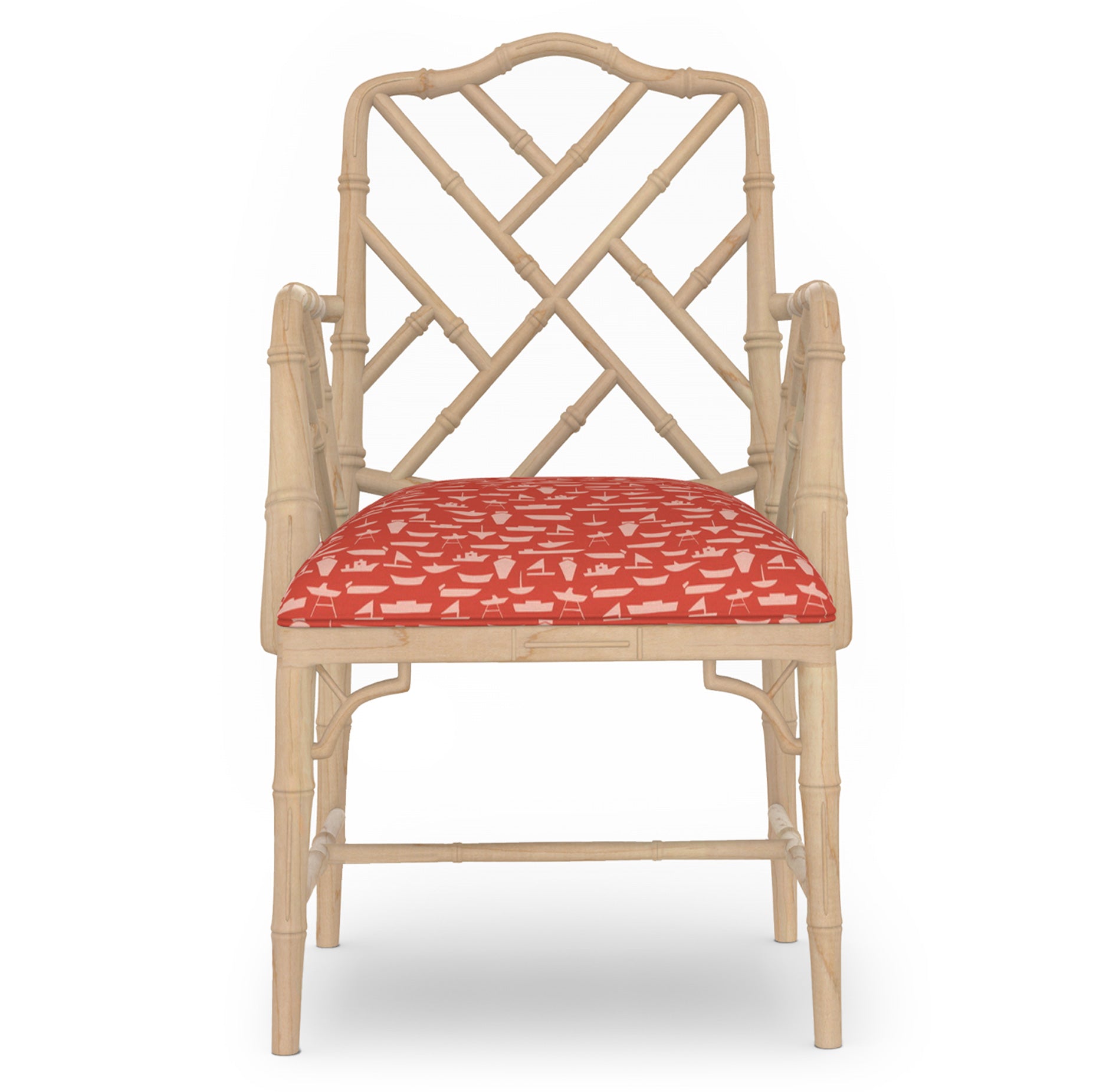 Maine Cottage Barrett Bamboo Arm Chair  | Upholstered Chairs | Maine Cottage® 