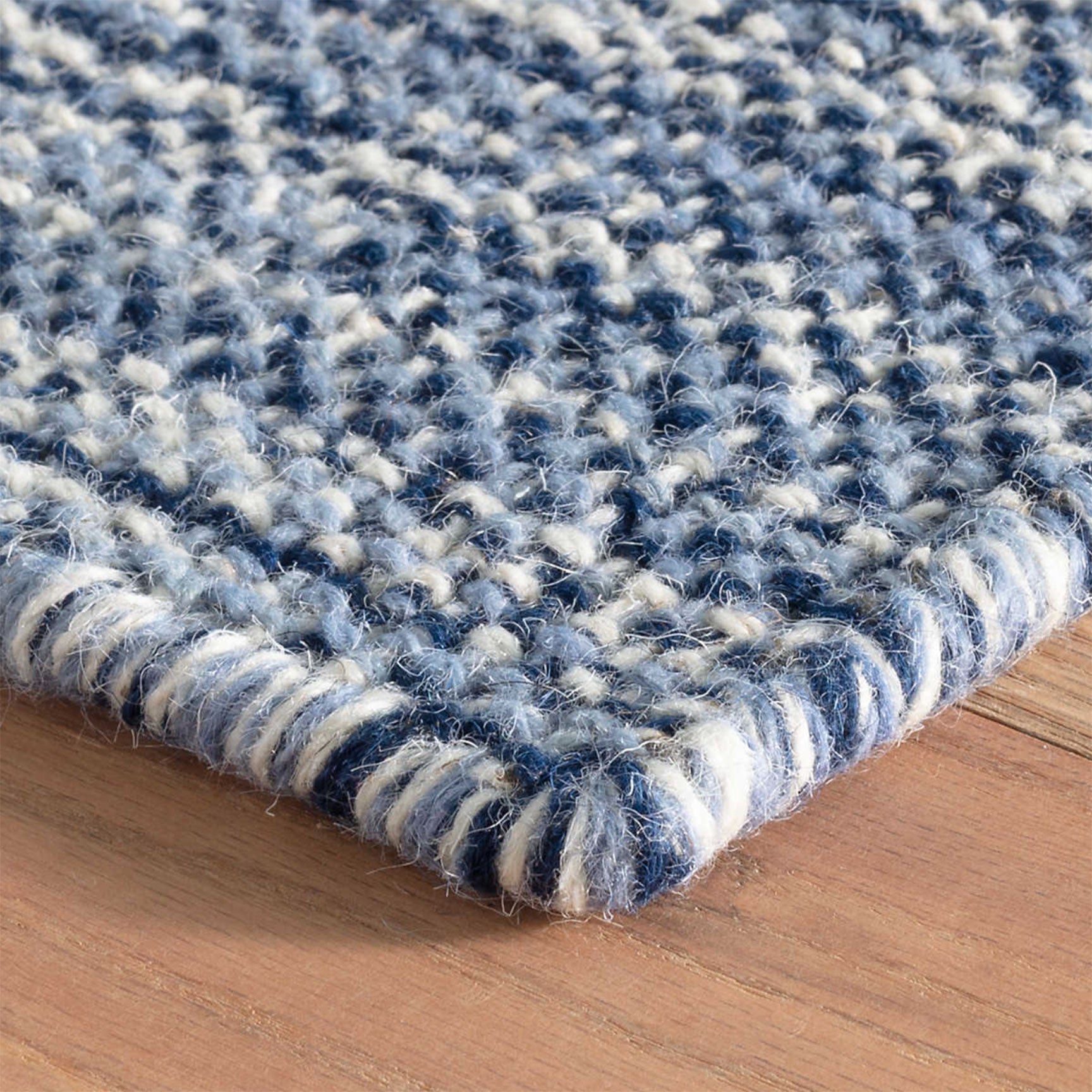 Bella Navy Woven Wool Rug