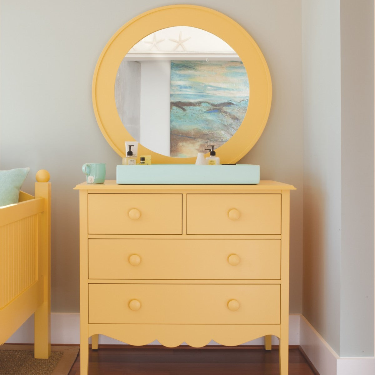 Maine Cottage Big Round Bay Mirror by Maine Cottage | Where Color Lives 