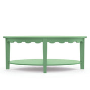Maine Cottage Blanche Oval Coffee Table with Scallops | Maine Cottage® 