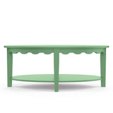 Blanche Oval Coffee Table with Scallops