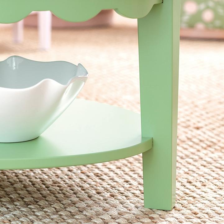 Maine Cottage Blanche Oval Coffee Table with Scallops | Maine Cottage® 