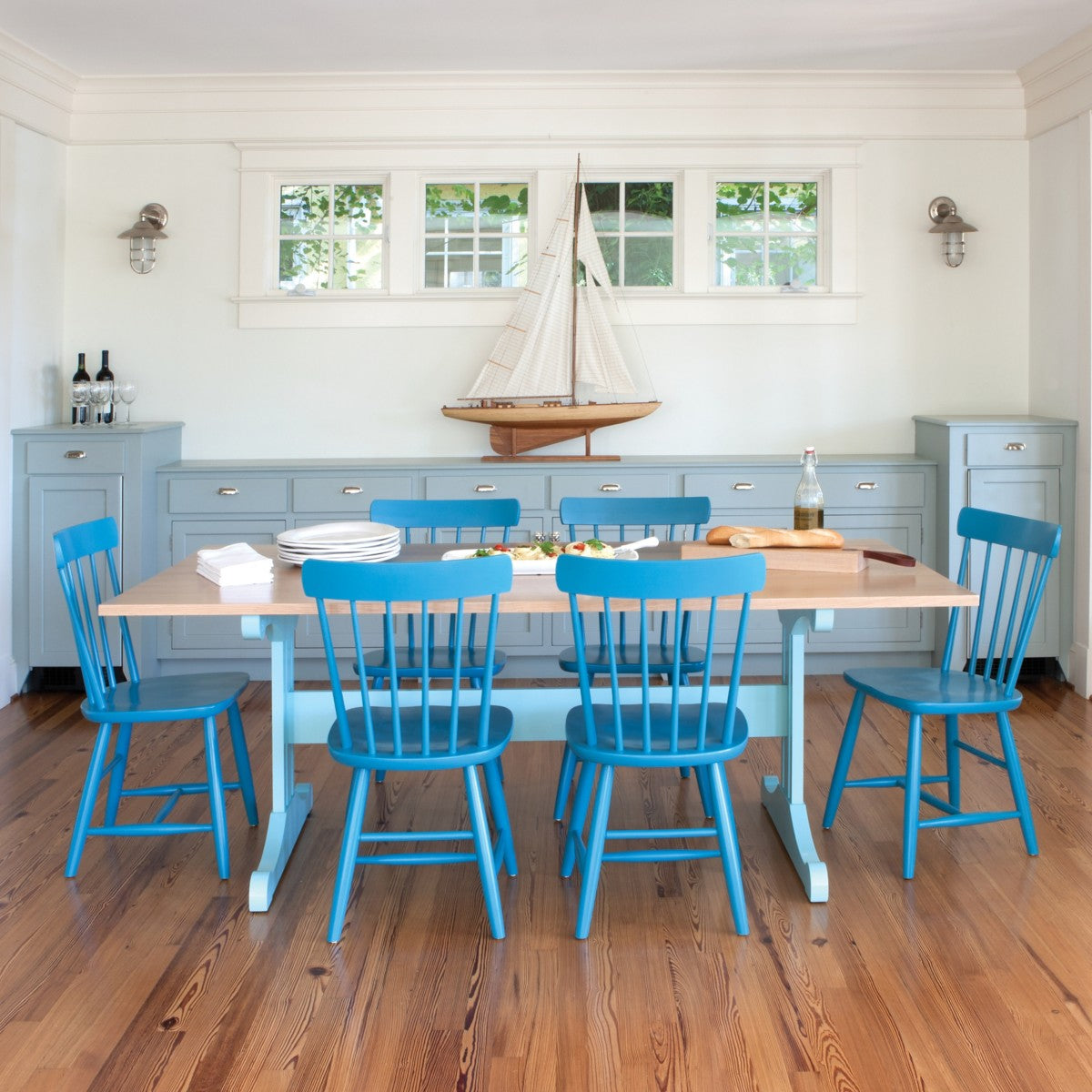 blue dining room chair