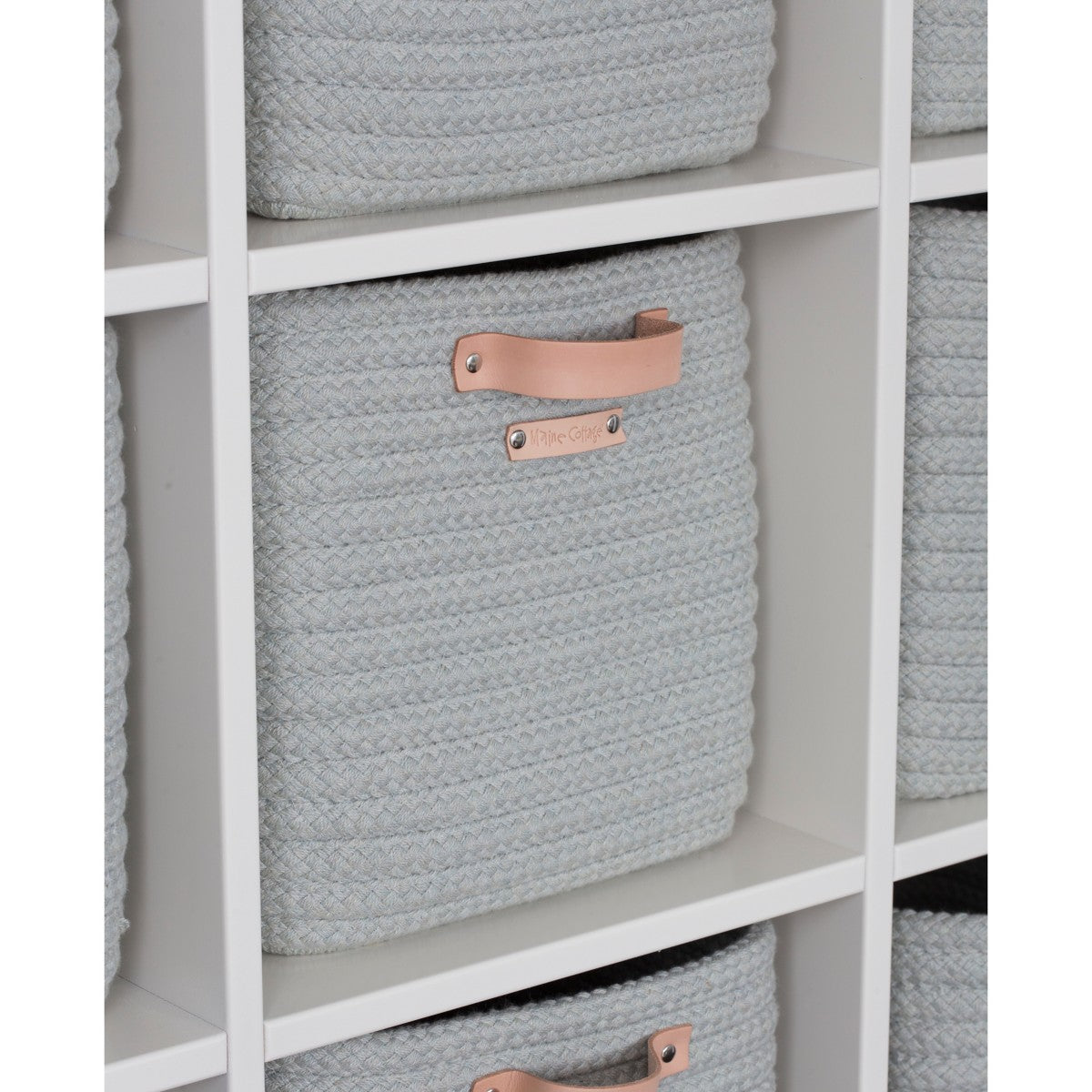 Maine Cottage Braided Sunbrella Stow-Away Basket | Braided Decorative Basket 