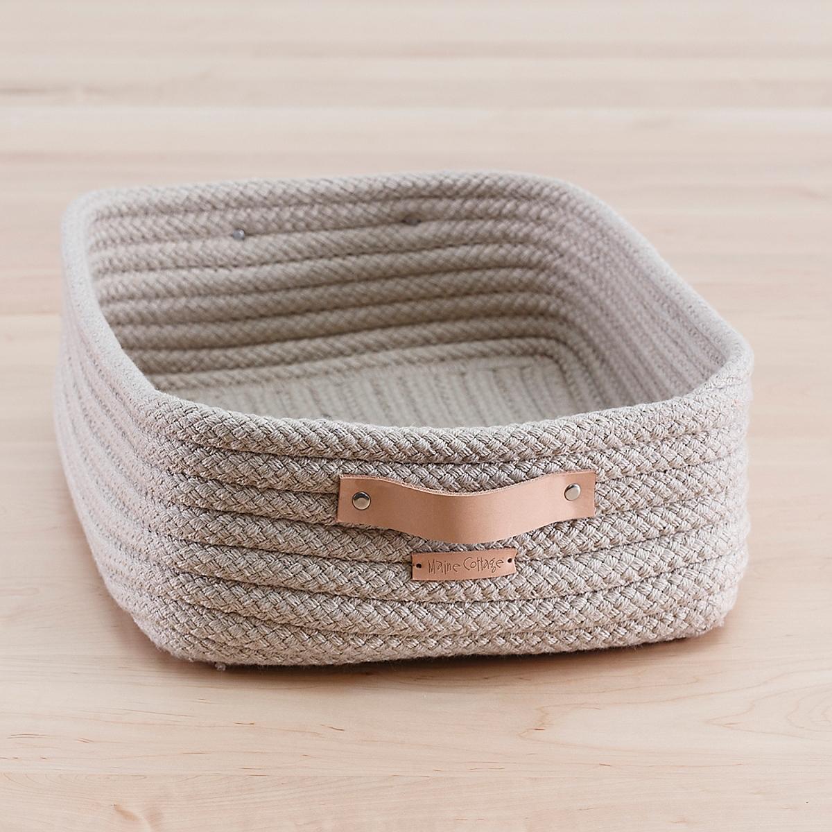 Maine Cottage Braided Sunbrella Table Top Basket | Maine Cottage® 