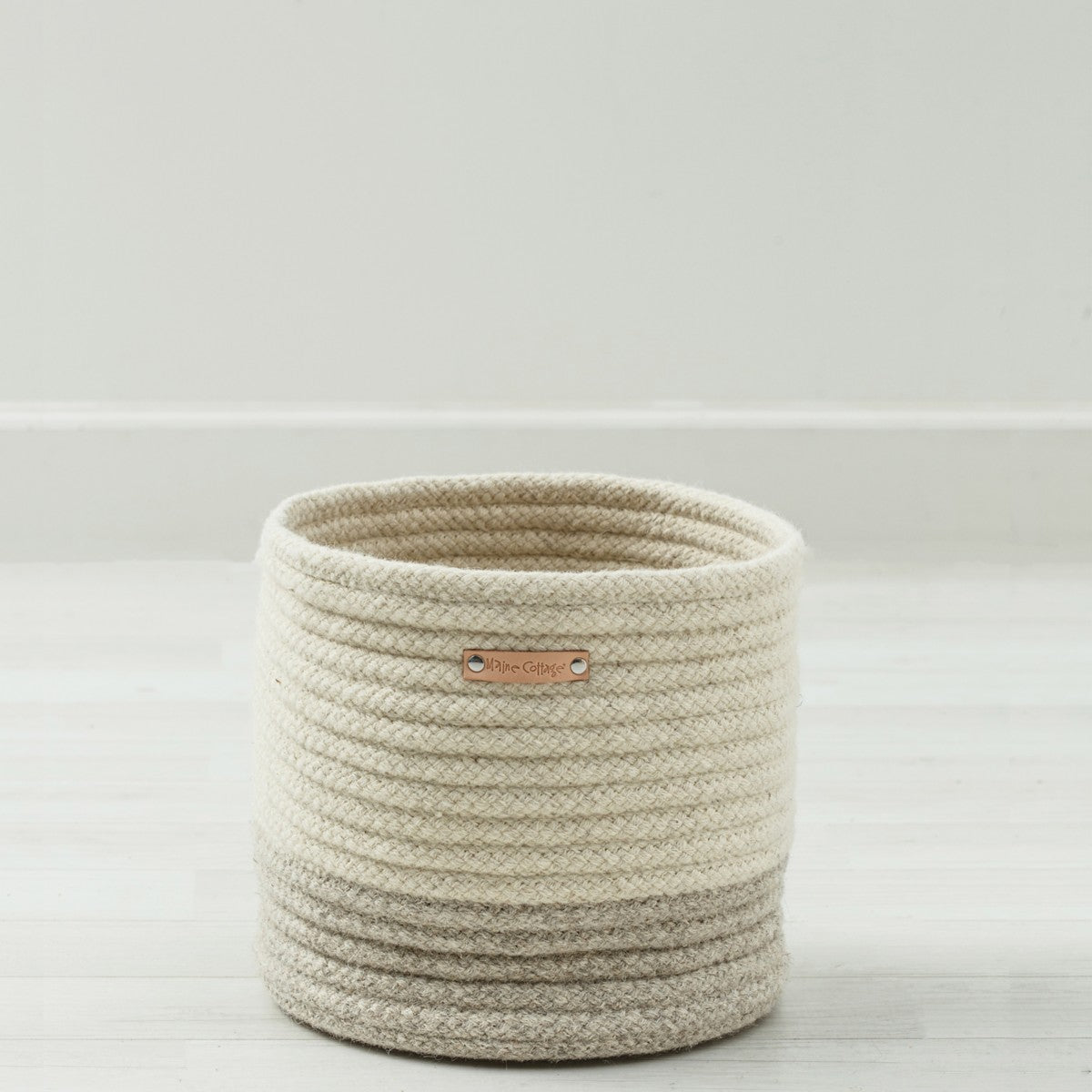 Maine Cottage Braided Wool Basket - Two Tone - Petite | Maine Cottage® 