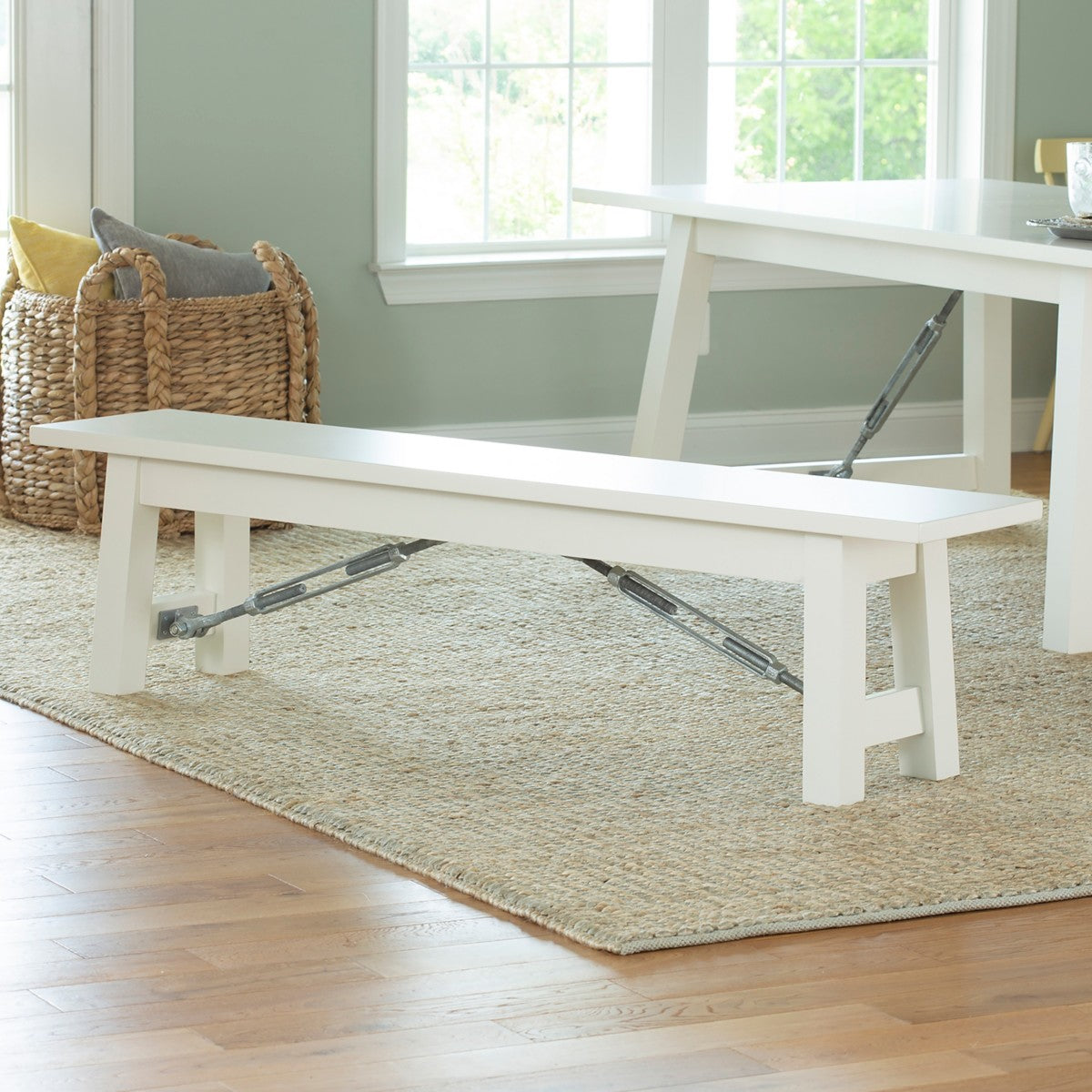 Maine Cottage Cable Lock Dining Bench by Maine Cottage | Where Color Lives 